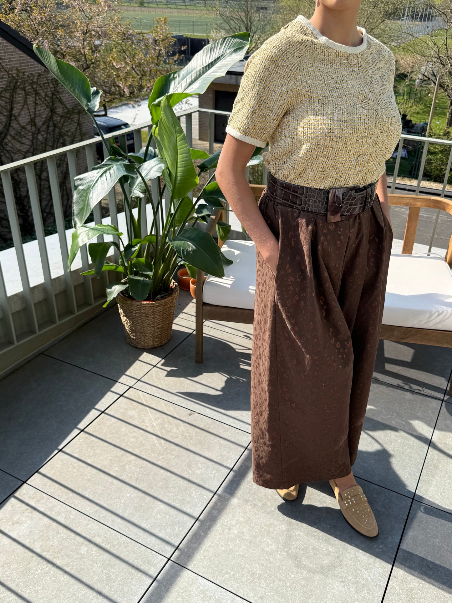 Broek Met Bruine Luipaard Print