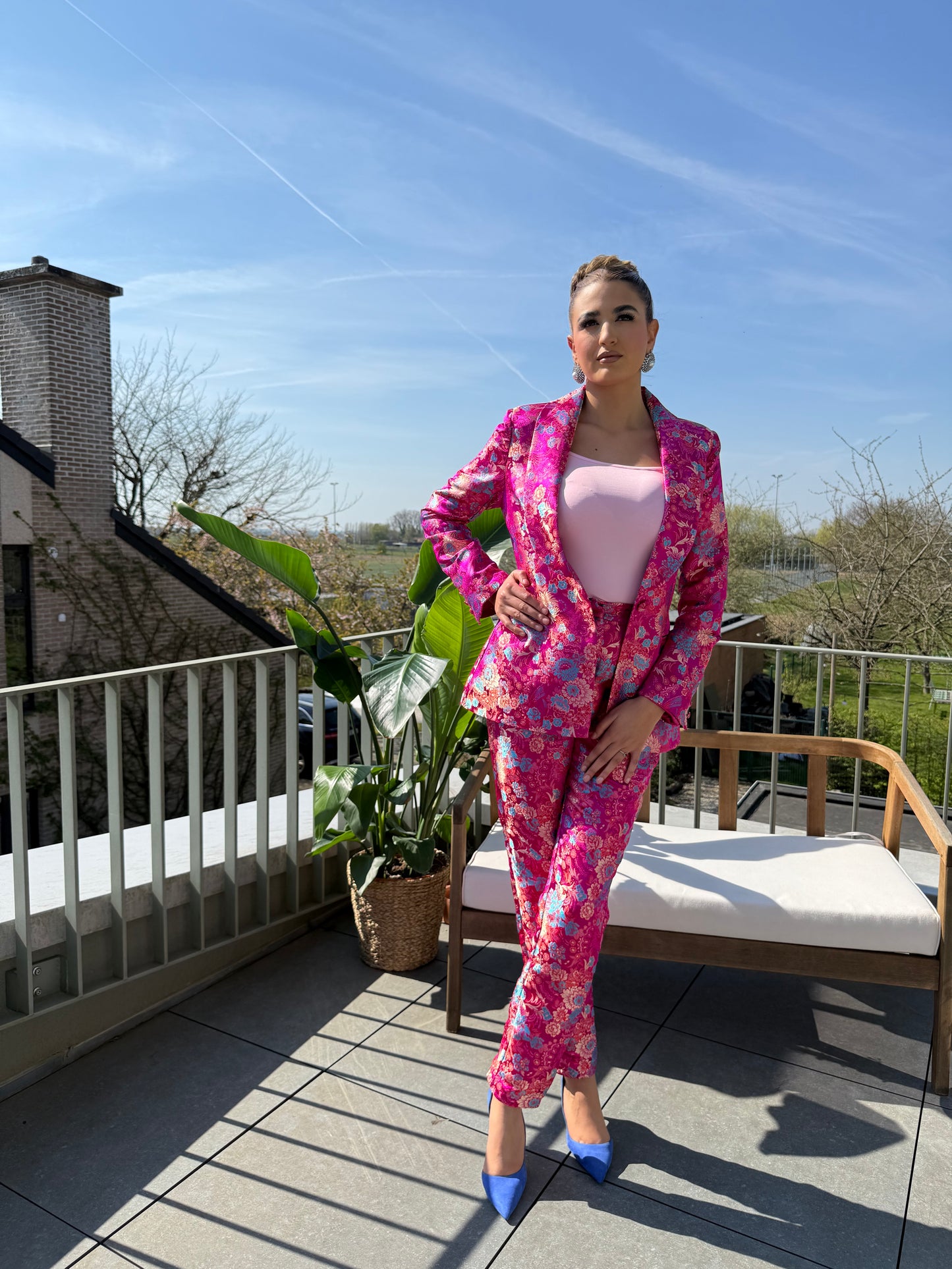 Fuschia Brocard Broek