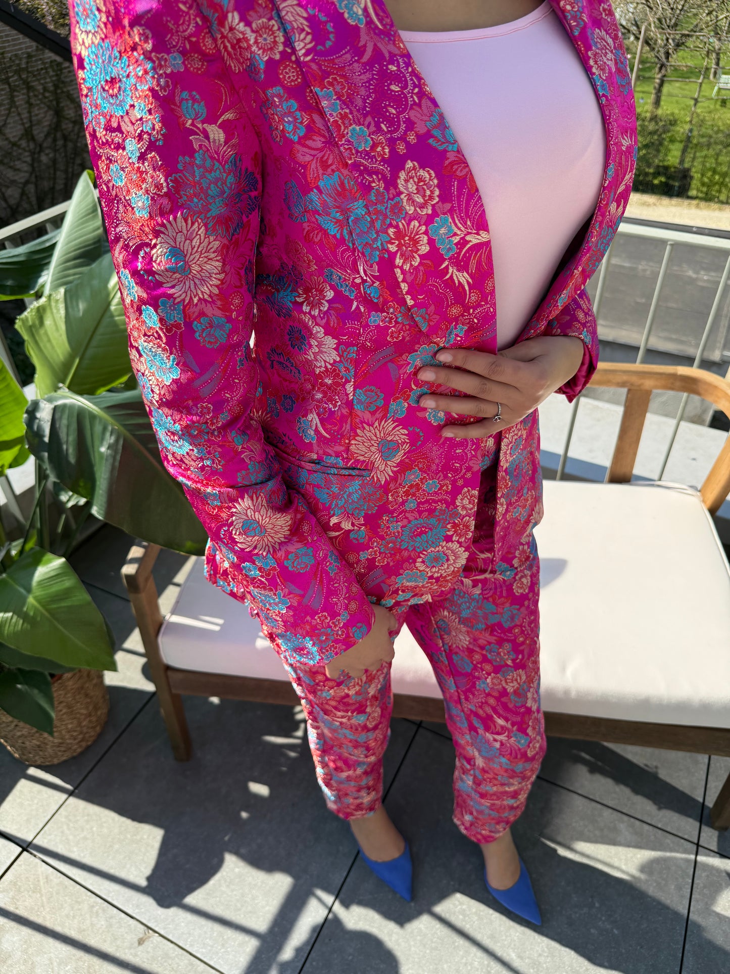 Fuschia Brocard Broek
