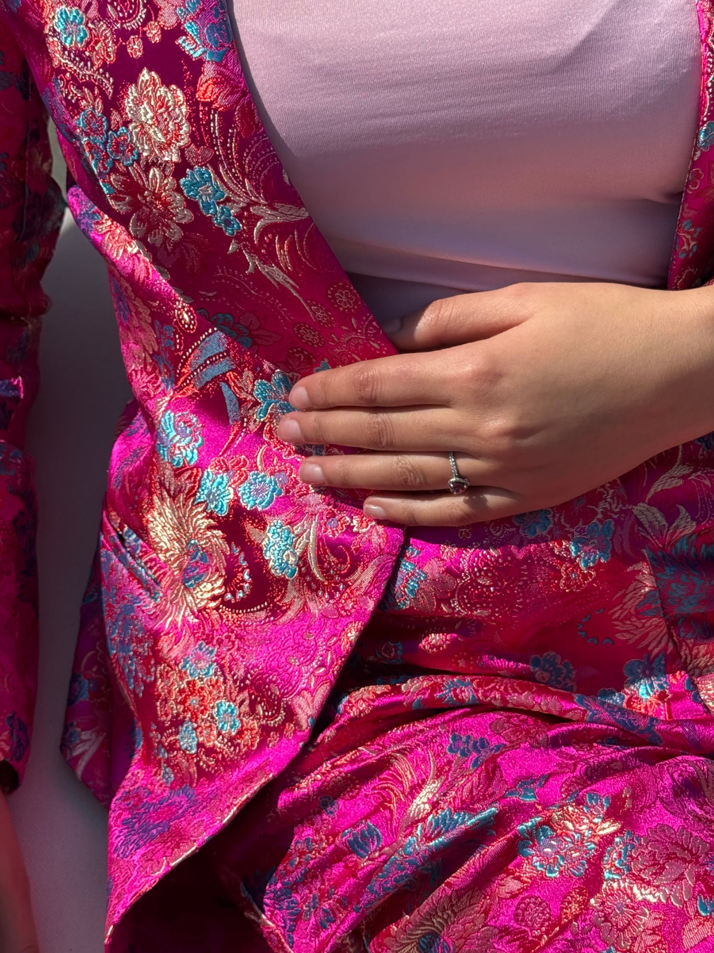 Fuschia Brocard Broek